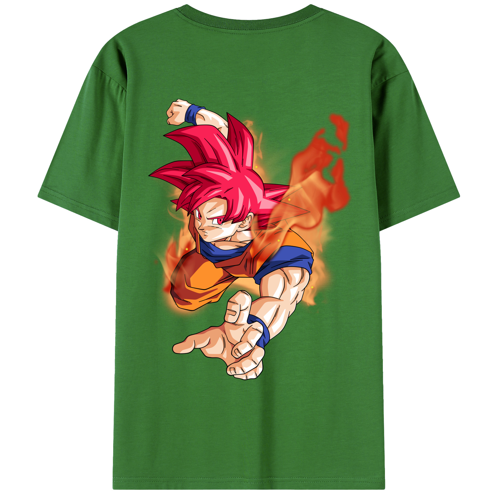 （画像用） ドラゴンボール 孫悟空（そん ごくう）Son Goku カカロット DRAGON BALL Kakarotto レディース半袖Tシャツ(バックプリント)